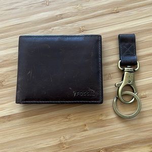 Fossil wallet with matching keychain